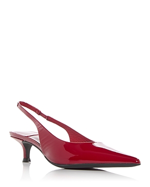 Shop Jeffrey Campbell Women's Persona Slingback Pumps In Cherry Red Patent