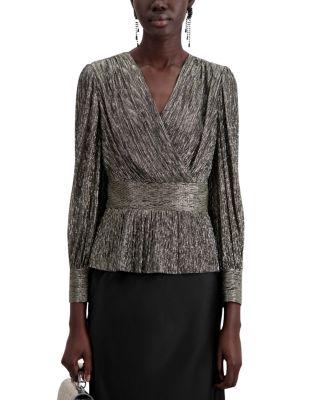 The Kooples - Metallic Long Sleeve Top