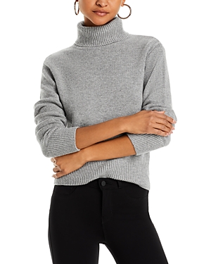 Shop Frame Turtleneck Sweater In Heather Grey