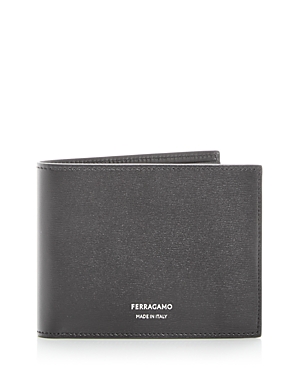 Shop Ferragamo Leather Bifold Wallet In Nero