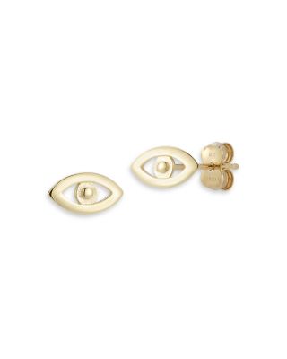 Moon & Meadow - 14K Yellow Gold Polished Evil Eye Stud Earrings