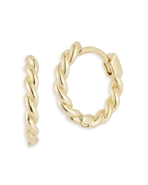 Bloomingdale's Twist Small Hoop Earrings In 14k Yellow Gold