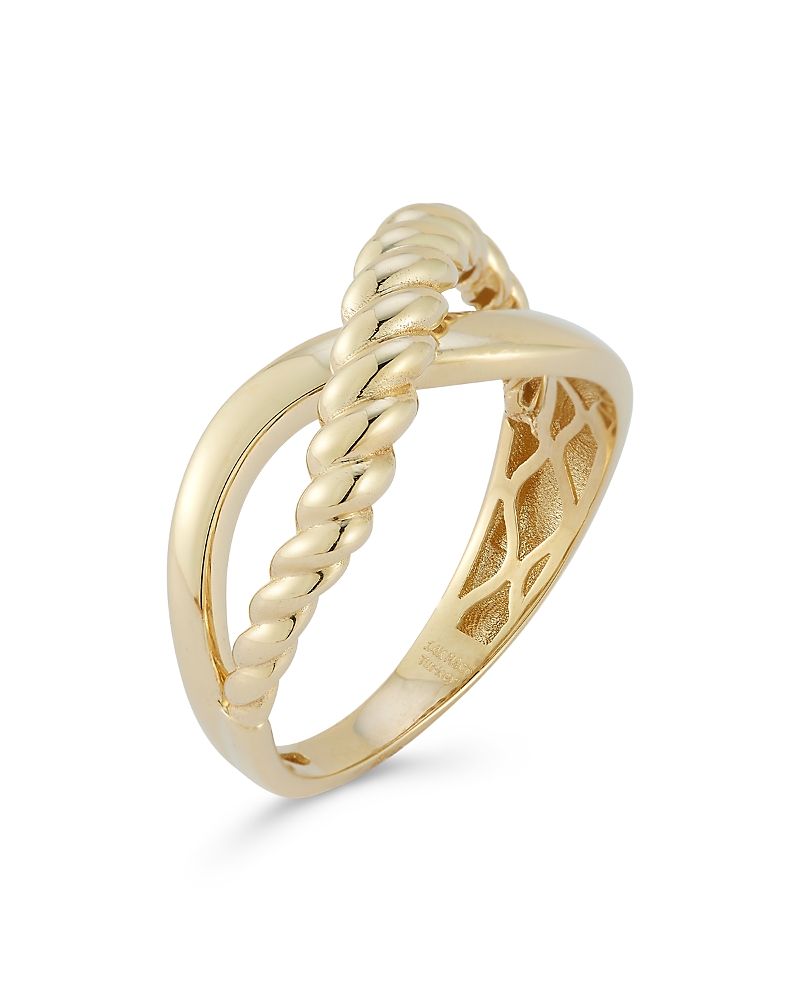 Bloomingdale's Fine Collection Criss Cross Ring in 14K Yellow Gold