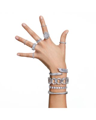 Matrix Marquise Cut Stack Ring in Rhodium Plated