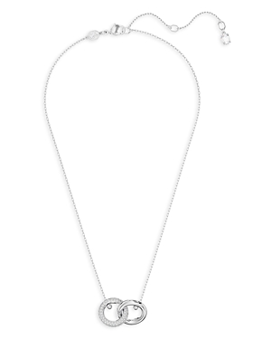 Shop Swarovski Dextera Interlocking Pendant Necklace, 15-17.75 In Silver