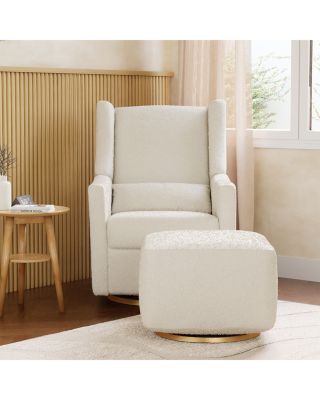 Kiwi Boucl&eacute; Gliding Ottoman