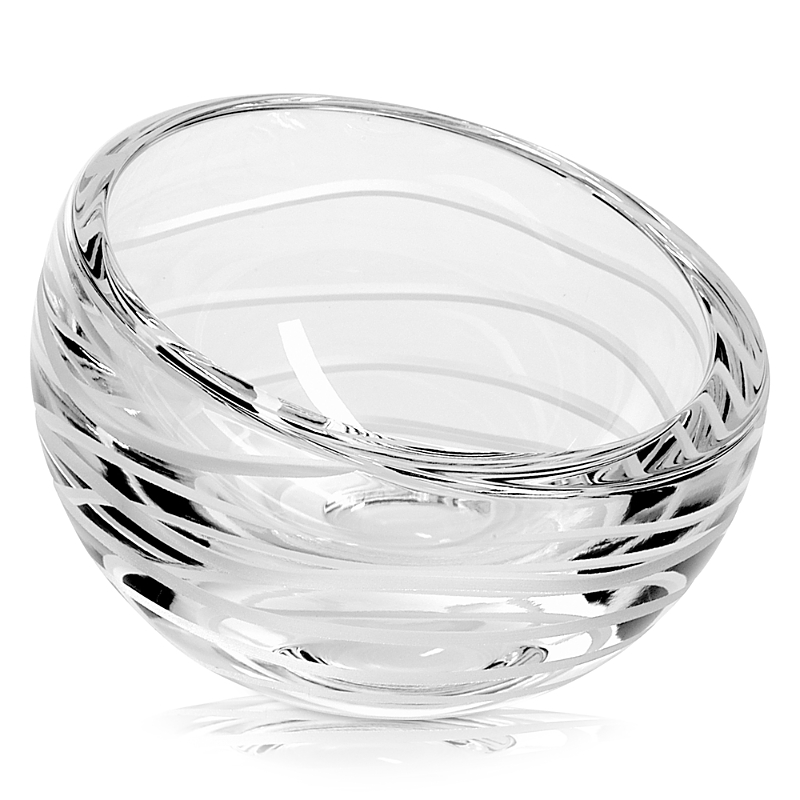 Vista Alegre Medusa Round Lines Votive Candle Holder In Clear