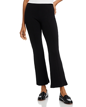 Donni Ribbed Jersey Kick Flare Pants In Jet
