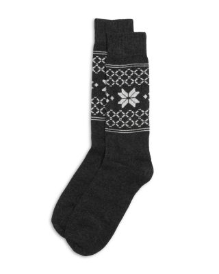 The Men's Store at Bloomingdale's - Poinsettia Fair Isle Crew Socks - Exclusive