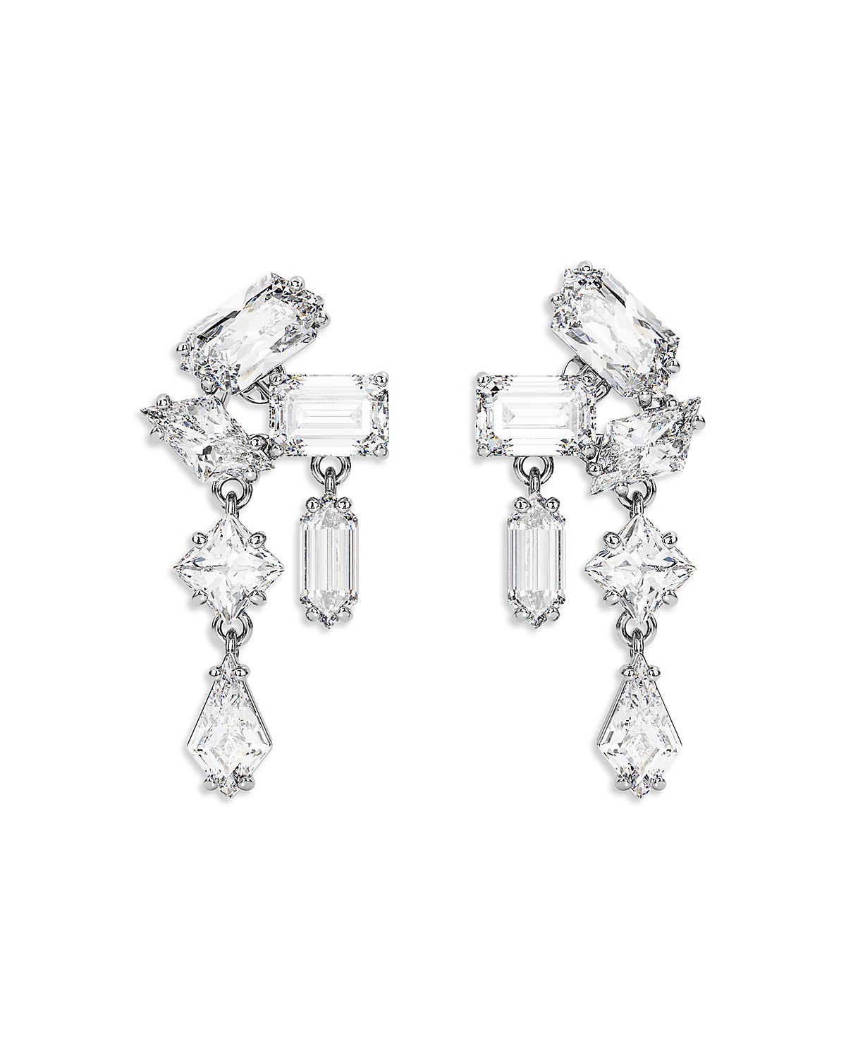 Swarovski Mesmera Mixed Cut Cluster Drop Earrings
