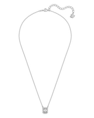 Una Mixed Cut Square Pendant Necklace, 15-17"