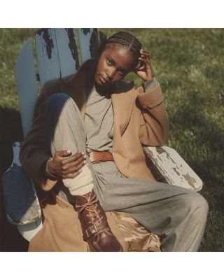 Pleated Wool Blend Pants