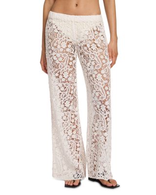 Lace Wide Leg Pants Swim Cover-Up