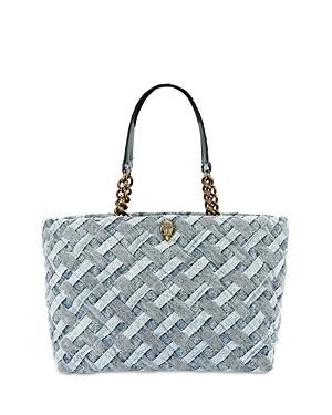 Kurt Geiger Kensington Denim Soft Shopper Tote In Navy