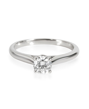 Pre-owned Cartier  Cartier 1895 Diamond Engagement Ring In Platinum