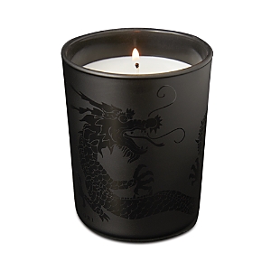 Natori Dragon Etched Candle. 6.35 Oz. In Black