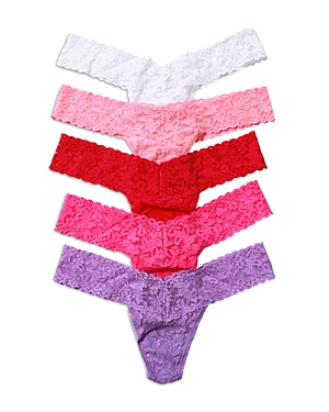 HANKY PANKY SIGNATURE LOW-RISE THONGS, SET OF 5