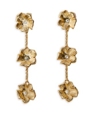 Maje - Stone Accented Flower Cascade Drop Earrings