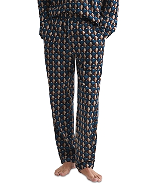 Reiss Multi Cornish Cotton Printed Drawstring Pyjama Bottoms In Multi