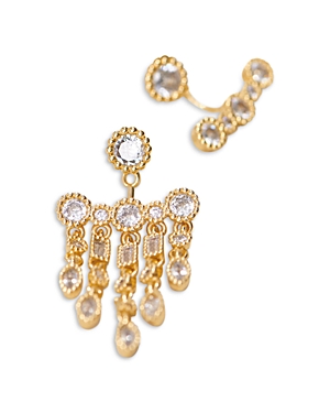 Maje Glass Crystal Chandelier Drop Earrings In Gold