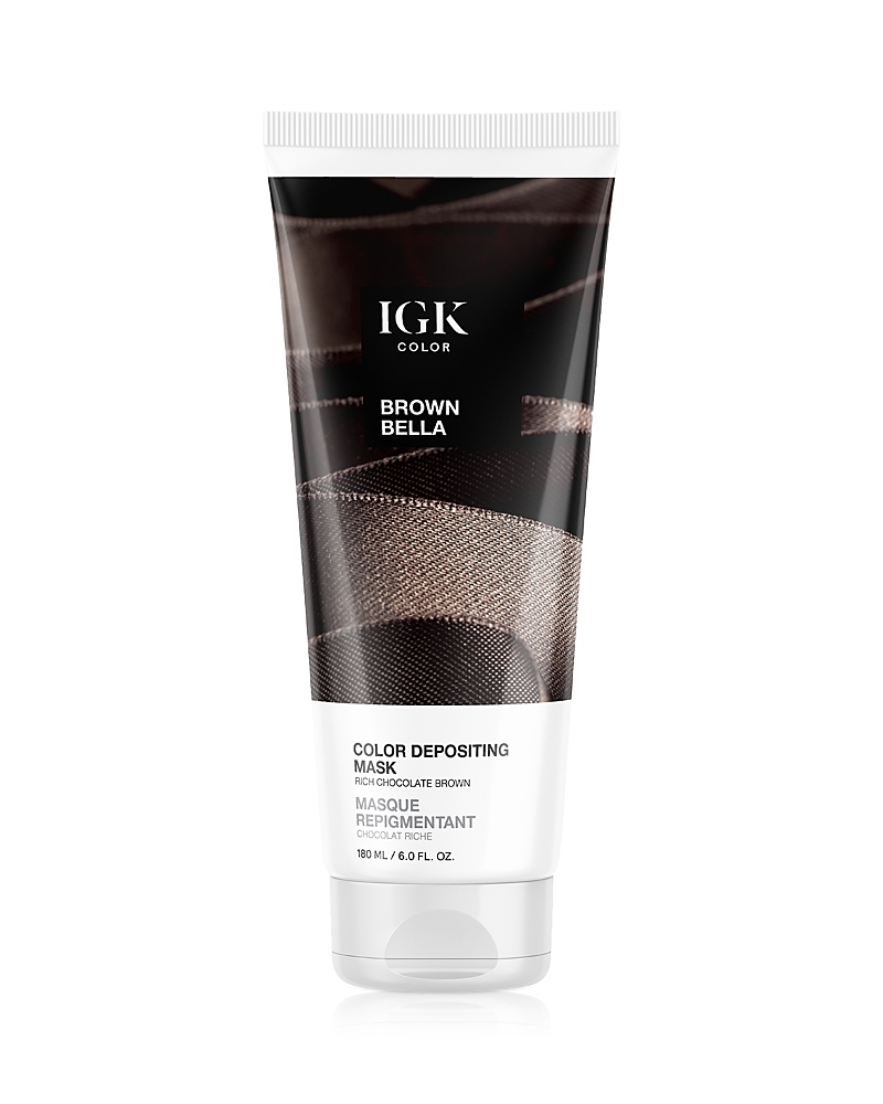 Igk Hair Color Depositing Mask 6 Oz. In Cocoa Brown Bella
