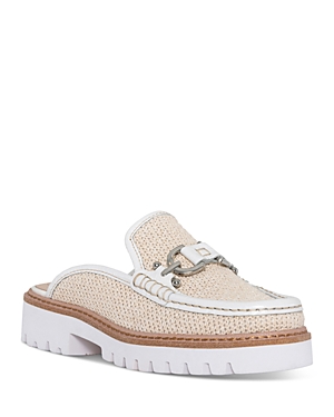 DONALD PLINER WOMEN'S SLIP ON HARDWARE LOAFER FLATS