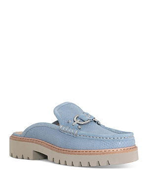 Donald Pliner Hampton Moc Toe Platform Mule In Denim