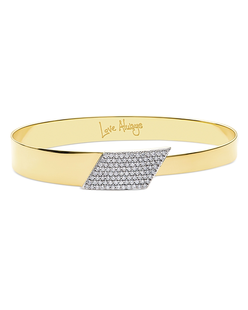 Phillips House 14k Yellow Gold Diamond Graduated Angle Love Always Bracelet In Gold