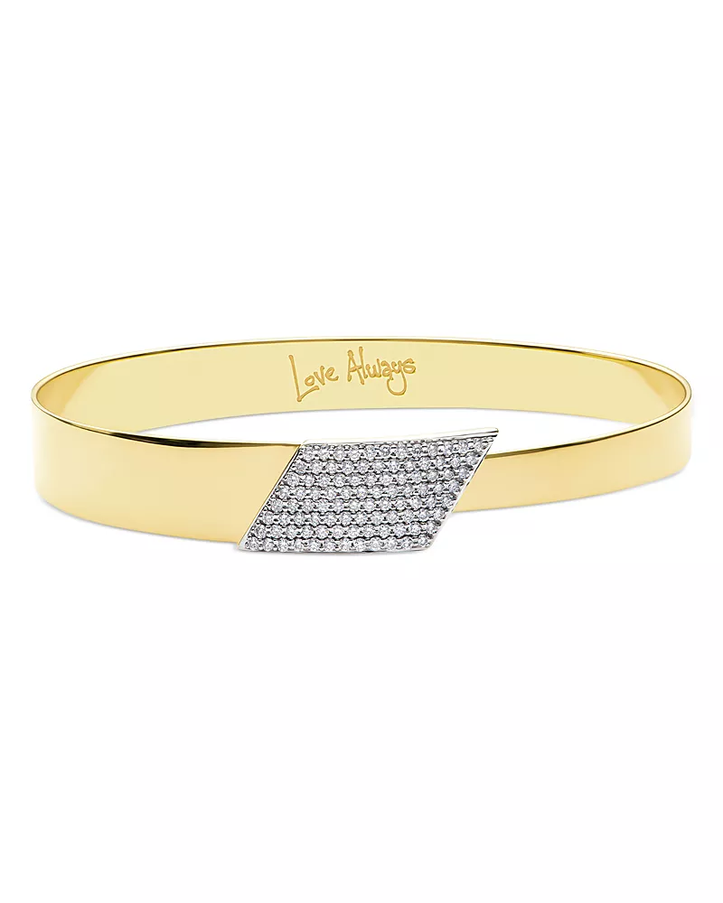 Phillips House 14K Yellow Gold Diamond Graduated Angle Love Always Bracelet