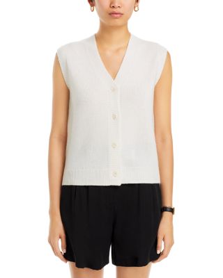 100% Cashmere Buttoned Vest - Exclusive