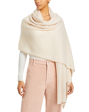 C By Bloomingdale's Cashmere Travel Wrap - 100% Exclusive In Oatmilk