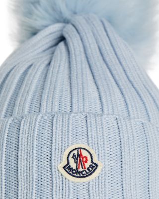 Moncler Ribbed Wool Pom-Pom Beanie | Bloomingdale's