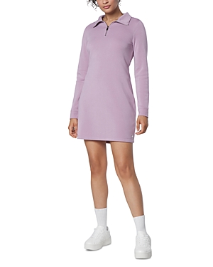 Shop Marc New York Stand Collar Long Sleeve Dress In Amethyst
