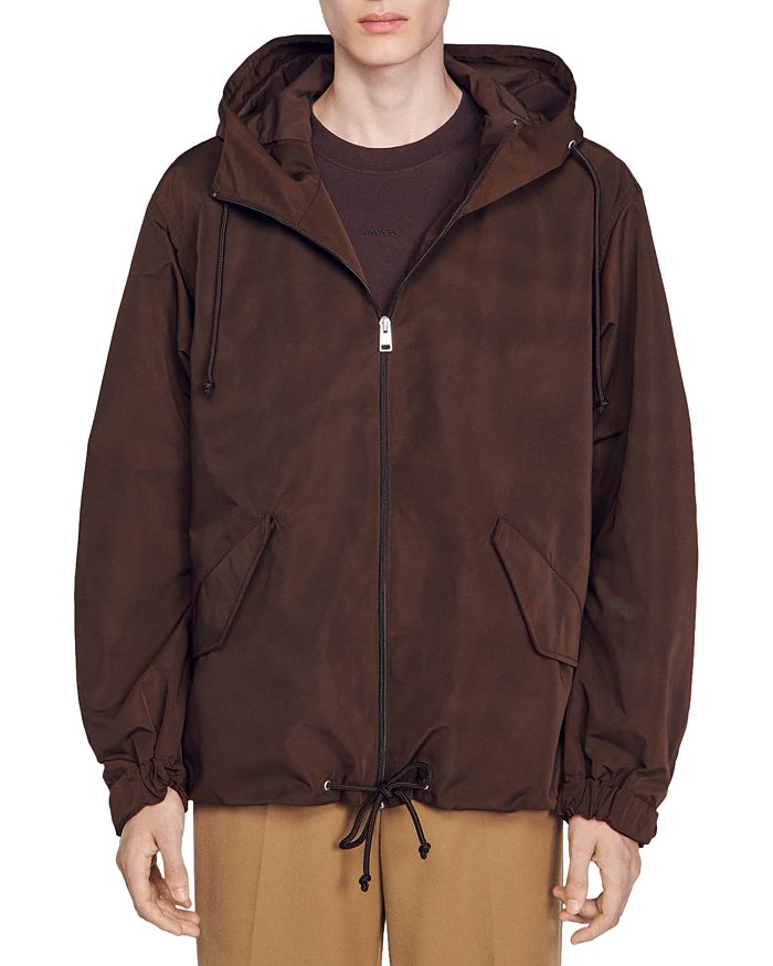 Hooded Zip Front Windbreaker