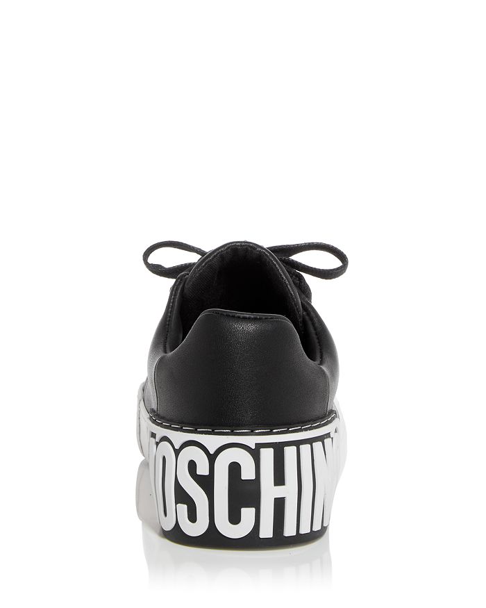 Shop Moschino Women's Low Top Sneakers In Black
