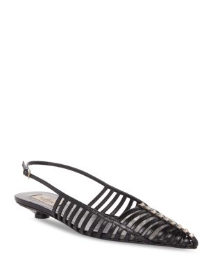 Valentino Garavani - Women's Leather Slingback Ballet Flats