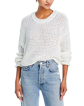 Women's Lilu Ivory Hoodie, Waffle Knit Sweater, Full Zip, Size Small