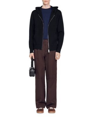 Zip Front Logo Patch Hoodie