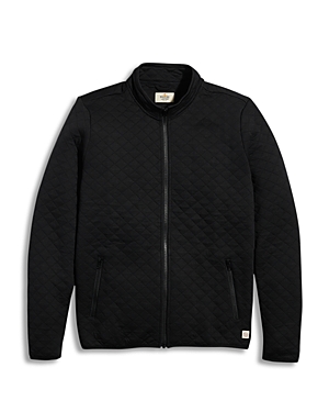 Shop Marine Layer Corbet Quilted Full Zip Jacket In Black