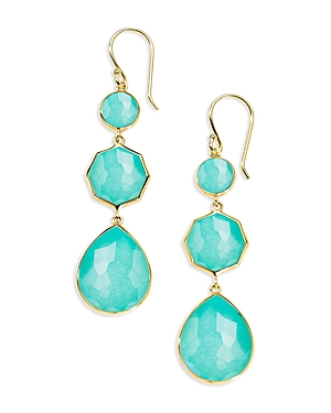 Ippolita 18K Yellow Gold Rock Candy Turquoise Doublet Small Crazy 8s Drop Earrings