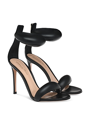 Shop Gianvito Rossi Women's Bijoux Ankle Strap High Heel Sandals In Nappa Black