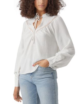 Vero Moda Chris Peasant Top In Snow White