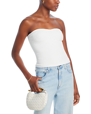 Aqua Ribbed Tube Top - 100% Exclusive In White