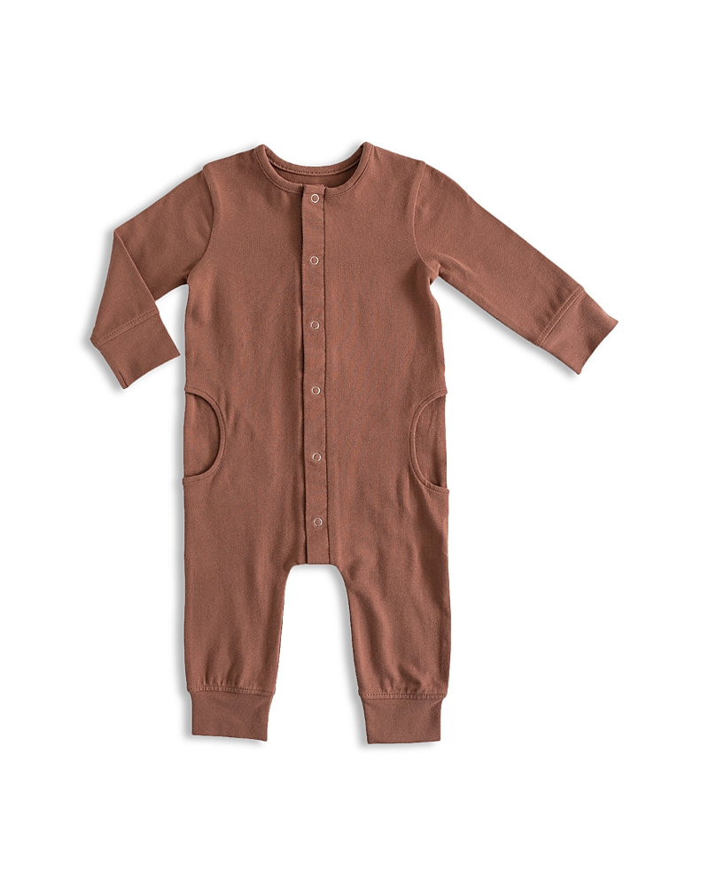 Pehr Unisex Essentials Pocket Long Sleeve Coverall - Baby In Clay