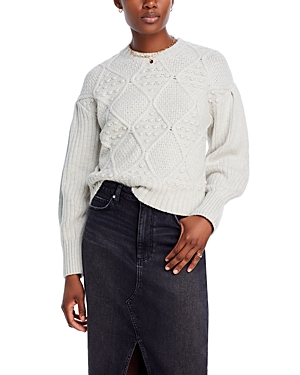 Shop Splendid Leonie Bobble Sweater In Oat Heather