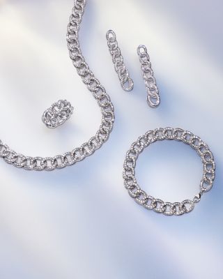 Diamond Chain Link Bracelet in 14K White Gold, 3.0 tcw 