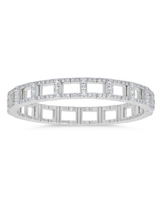 18K White Gold Diamond Stretch Bracelet