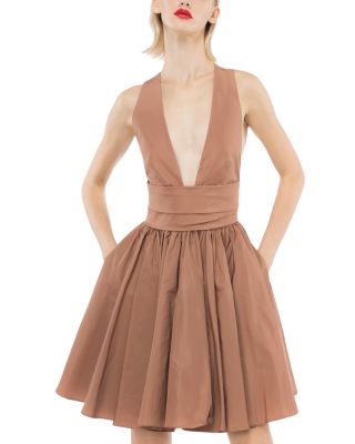 PINKO - Casalfermo Abito Plunge Neck Taffeta Dress