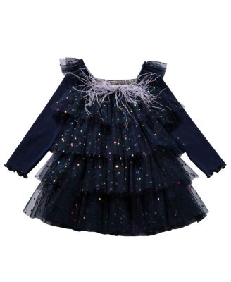Petite Hailey - Girls Dot Layered Tutu Dress - Little Kid, Big Kid