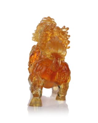 Benevolent Fortune Qilin Crystal Sculpture, Set of 2